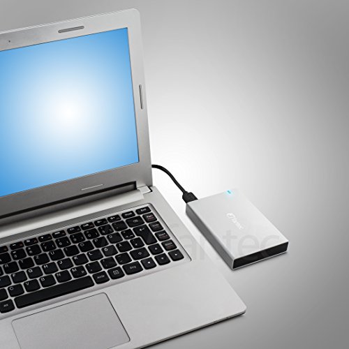 FANTEC ALU15MMU3 Externes Festplattengehäuse (für den Einbau einer 6,35 cm (2,5 Zoll) SATA I/II/III Festplatte oder SSD, unterstützt SATA III 6G Festplatten und USAP, USB 3.0 SUPERSPEED Anschluss, Aluminium Gehäuse) silber - 3