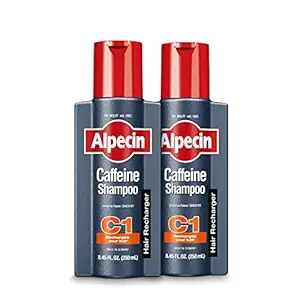 Alpecin C1 Caffeine Anti Hair Fall Shampoo 2x 250ml | Scalpe Shampoo for Hair Fall Control | Natural Hair Growth Shampoo Strengthen Hair Growth and Reduces Hair Loss | Energizer Strong Hair Vitalizer