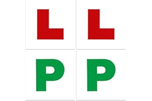 RAM ONLINE Ram® Extra Thick Car Magnetic L & P Plates PVC Pack Of 4 Legal Road Learner And Provisional Car Plates DVSA Compliant