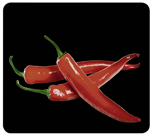 WENKO 2712941500 Multi-Platte Hot Peperoni - für Glaskeramik Kochfelder, Schneidbrett, Gehärtetes Glas, 56 x 0.5 x 50 cm, Mehrfarbig