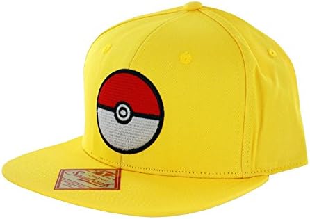 BioworldMerchandising / Independent Sales Boys Pokemon Pokeball Trainer Yellow Snapback Hat Standard