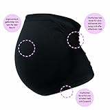 Bauchband, Seamless-Nahtlose Umstandsmode für Schwangere, stützt und wärmt den Babybauch, Schwarz, von HERZMUTTER (3300) - 5