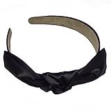 GEME Haarreif Schwarz aus Satin Stoff mit Schleife