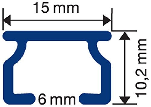 GARDUNA 120cm eckige Gardinenschiene | silber | Aluminium | vorgebohrt | Schleuderschiene - 4