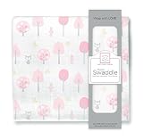 SwaddleDesigns X-Large Muslin Swaddle Blanket, Pink Thicket (Pink)