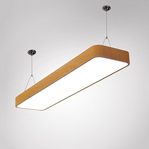 Preisvergleich Produktbild HOMEE Kronleuchter-Led Aluminium Holzmaserung Muster Pendelleuchte Moderne Japanese-Style Fashion Kronleuchter Bar Wohnzimmer Office Store Dekoration Deckenleuchte Wshceillamp,Warmes Licht