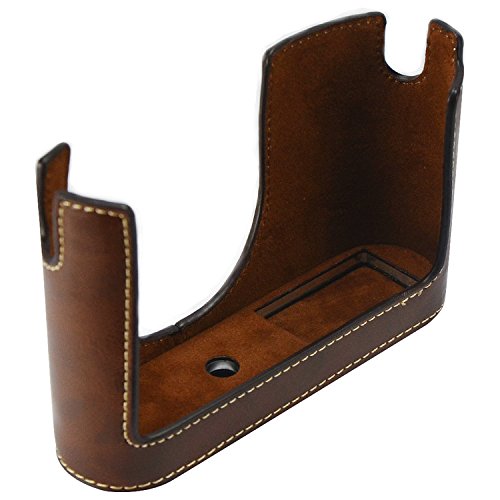 First2savvv Gehäusehälfte präzise Passform PU-Leder Kameratasche Fall Tasche Cover für Leica Q mit UV-Objektiv-Beutel - 3