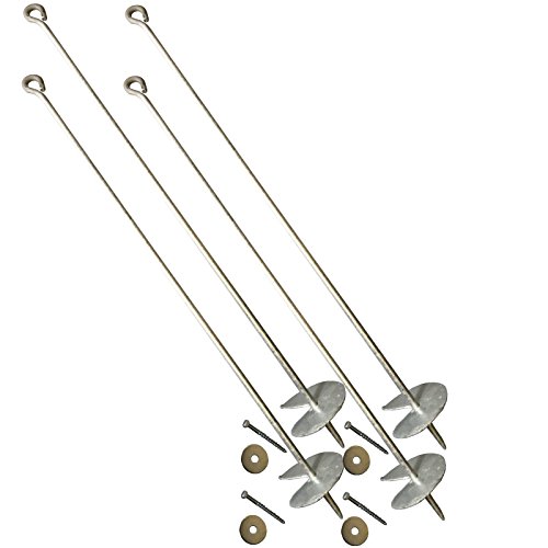 Preisvergleich Produktbild Loggyland Erdanker Bodenanker 85cm für Baum-Bindungen, Gewächshaus Anzucht-Tunnel Zelte und Pavillon (4)