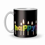 Happy Birthday Colorful Gift Design Ceramic Printed Coffee and Tea Mug 320ml Mug Gift for Sister Mug 803