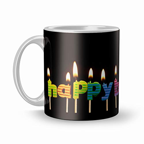 Happy Birthday Colorful Gift Design Ceramic Printed Coffee and Tea Mug 320ml Mug Gift for Sister Mug 803