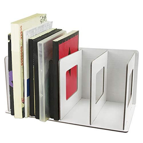Etagère De Rangement Organisateur de Bureau Table Multi-Couches Module De Classement DIY En Bois Pour Bureau Salle d'étude Classeur Papier A4 Dossier CD Magazine Livre 29 * 15 * 15CM - Blanc