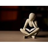 NOBODY - Reader Kitap Okuyan Fig&uuml;r Biblo, Soyut Tasarım Kitaplık Aksesuarları, Modern Ofis Ve &Ccedil;alışma Masası Objeleri, Kitaps