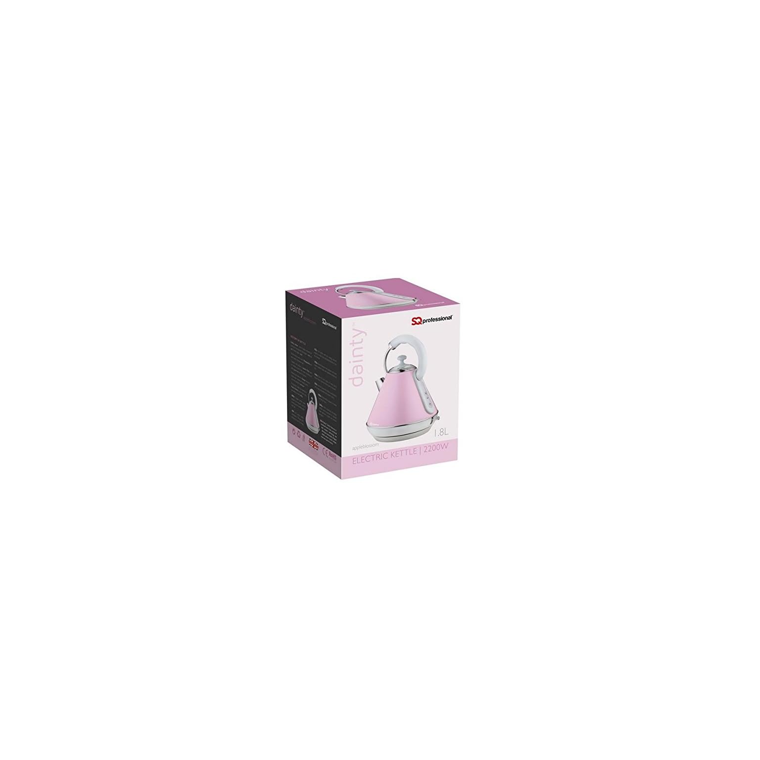 Dainty Legacy Electric Kettle 2200W 1.8L Baby Pink