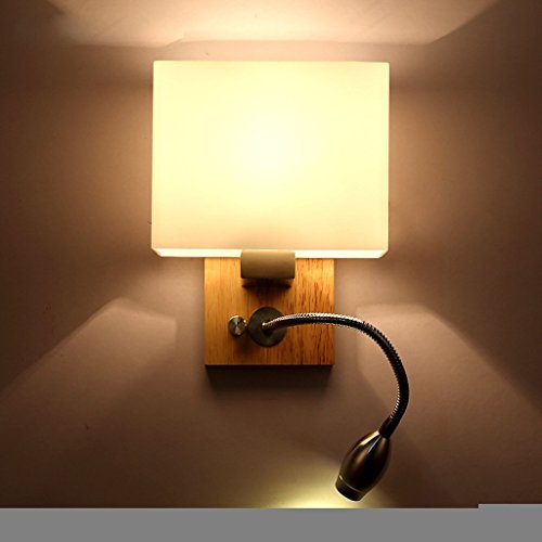Preisvergleich Produktbild Schlafzimmer Wandleuchte Nachttischlampe Leselampe minimalistisch Eichentreppe Glasschirm Wandlampe Ganglichter Flurbeleuchtung