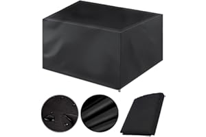RNGCPTO Funda Mesa Jardin Impermeable 120x120x74cm, Funda Muebles de Jardín Rectangular Funda Protectora para Muebles Funda Sofa Jardin Exterior Anti-UV, Resitente al Polvo, para Sofa Patio (120x120x74cm)