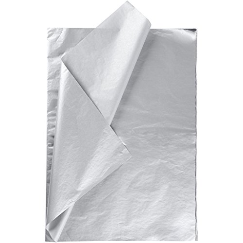 Seidenpapier, Blatt 50x70 cm, 14 g, silber, 25Blatt