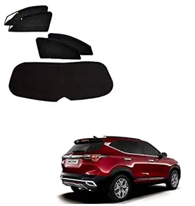 Kozdiko Zipper Magnetic Sun Shades Car Curtain with Dicky for Kia Seltos