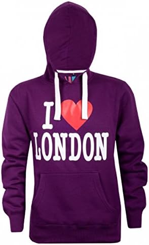 Project London Unisex I Love London Printed Sweatshirt (Purple, Large)