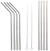 Produktbild Edelstahl Strohhalme wiederverwendbar, 8 Stück, Metall Trinkhalme mit 2 Reinigungsbürste für Smoothie, Milchshake, Cocktail und Heißgetränke