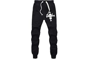 WANHONGYUE Anime One Piece Luffy Zoro Sweatpants Jogginghose Cosplay Kostüm Lange Trousers Sporthose Trainingsanzug mit Taschen