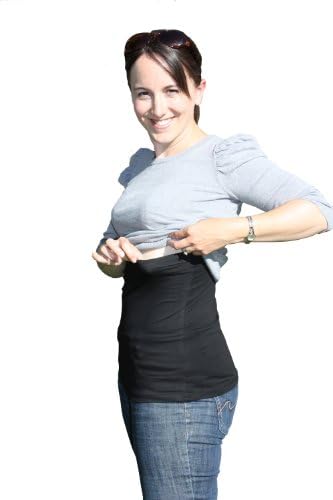 BelleBelly (belle belly) Breastfeeding Top Belly Band Tummy Cover Black Medium (UK 12-14) Cotton.