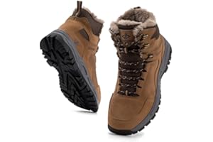 JACKSHIBO Winterschuhe Herren Winterstiefel damen mit Warm Gefüttert Wasserdicht Schneeschuhe Rutschfest Wanderschuhe Trekkingschuhe Winter Outdoor Schneestiefel Winterboot