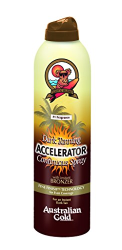 Australian Gold Dark Tanning Accelerator Continuous Spray with Instant Bronzer 177ml
