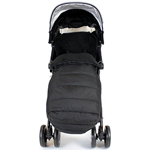 XXL Large Luxury Foot-muff And Liner For Maclaren Techno XT - Black (Black)