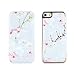 Produktbild Ted Baker® ANA Hülle kompatibel mit Apple iPhone SE (4" Zoll) Soft Feel Back Cover, Designer Damen Handy Hartschale mit Blumen Muster, Oriental Blossom/Orientalische Blüten auf Weiß