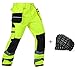 Produktbild Arbeitshose mit Kniepolster Warnschutzhose mit Reflektionsstreifen neon gelb 46% Baumwolle Herren (S)