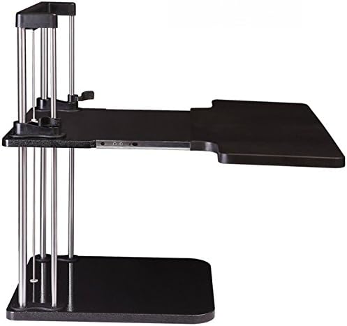 ERGONEER Easy Movable Lightweight Adjustable Standing Laptop Desk w. Retractable Keyboard Tray, Ergonomic Laptop Riser w. Lock to Adjust Height, Sit-stand Lap Desk Designed on Tabletop Work (2-Level)