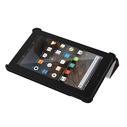 Fire 7 Hülle, JETech Schutzhülle Tasche Case Cover mit Standfunktion für Amazon Fire 7 Tablet (5th Generation – 2015 Modell) (Lila) - 5