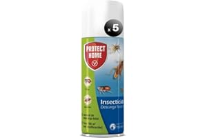 DIA & NOCHE Pack de 5 unidades Protect Home Barrita Insecticida descarga total, automático, ideal frente a insectos voladores y rastreros en lugares de difícil acceso. Fácil de usar y eficaz.