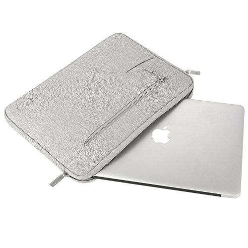 MOSISO Polyester Laptop Hülle Sleeve Schutzfolie Tasche für 12.9 iPad Pro / 13-13.3 Zoll Notebook Ultrabook / MacBook Air / MacBook Pro / Pro Retina, Grau - 5