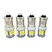 Produktbild 12V Weiß BA9S 5050 5-SMD 1895 6253 64111 363 Auto Innenraum Boot Tür Karte Glühbirne, 4 Stück (12V-WW)