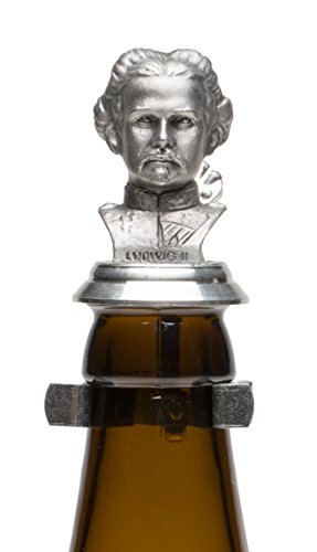 Schnabel-Schmuck König Ludwig Bierflaschen Zinndeckel mit Zinnfigur