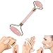 Produktbild BigBig Style 1 Stücke Natürliche Jade Doppelkopf Schönheit Roller Anti-Aging Gesicht Auge Nackenmassagegerät Werkzeug (Color : Pink)