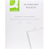 Q-Connect Punched Pocket Glass - Clear(Pack of 100)