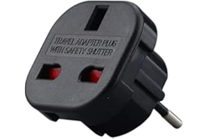 Affaires-Plus 1 Adaptateur Voyage Prise Anglaise vers France - Type G vers Type C - Société Française