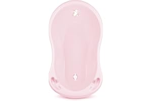 Babykajo Baby Badewanne mit Stöpsel – Baby Wanne aus BPA freiem Plastik und 86 cm Länge