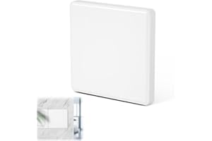 86 x 86 mm självhäftande blindplatta, vit plastväggpanel | för oanvända uttag och strömbrytare. Elektrisk skyddskåpa med dammtät och dekorativ funktion
