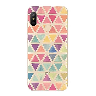 Novago Compatible avec Xiaomi Mi A2 Lite/RedMi 6 Pro Coque Souple et Résistante Anti Choc avec Impression de qualité(x1, Triangle)