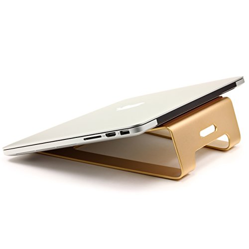 [WoW] Original UrCover Aluminium Notebookständer und Halter für Apple Macbook Pro/Retina, [DEUTSCHER FACHHANDEL] Samsung Laptop, Asus Laptop, Lifebook, Netbook, Notebook, Lenovo Ultrabook Gold - 3