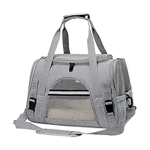 Soft-Sided Pet Carrier - Mesh Cat Carrier Breathable Reflective - Dog Carrier with Adjustable Shoulder Straps, Pockets - Pet Travel Bag for Cat Dog Puppy Rabbit Traveling Car Seat Mall Park Vet Visit