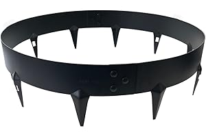 CORE EDGE Tree Ring - Flexible Decorative Steel Garden Border Edging for Bushes, Shrubs and Trees (600mm, Black)