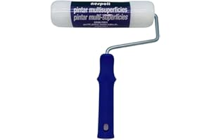 Nespoli Rodillo de Pintura Espuma, 22 cm, Poro 0, MultiSuperficies, Espuma de Poliuretano, Mango Violeta