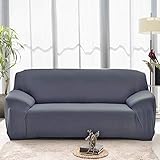 TONY STARKSpandex & Polyester Fabric | Super Stretchable | Flexible| Non-Slip| Big Elasticity| Perfect Size Sofa Cover Slipcover- 235-300cm Grey, Four-Seater (1 Piece Cushion Cover Included)