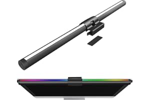 GREATZER PC Moniteur USB Monitor Light Bar 44CM Contrôle Tactile Barre de Lampe de Moniteur Double Light avec Lumière de Couleurs Températures Soins Oculaires avec 3 modes d'éclairage pour Office Home Gaming