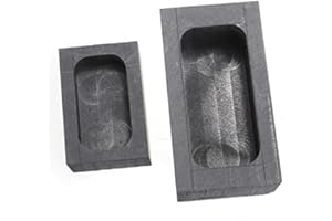 MASUNN Fusione di Grafite Ad Alta Purezza Fusione Lingotti per Oro & Argento-750G