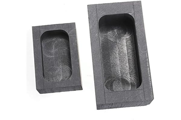 Boveution Moulure À Graphite À Haute Pureté Moule À Liant Fondu pour Or Et Argent -750G